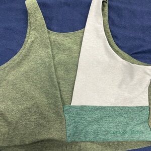 Outdoor Voices Olive and Gray Active Tank